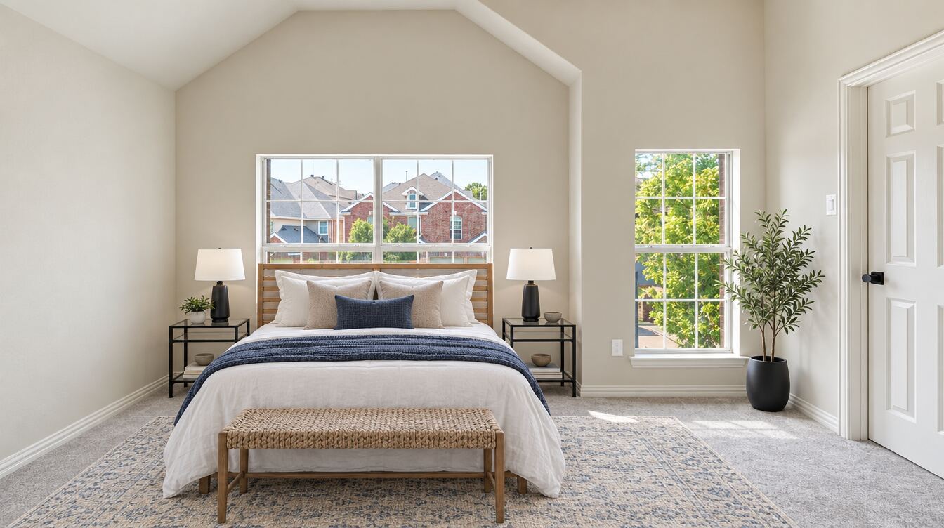 Bedroom 3 virtually staged and delivered as a finished photograph