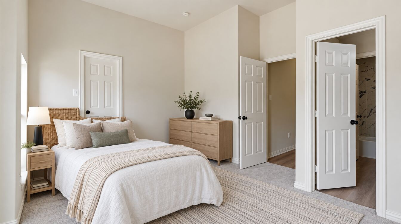Bedroom 4 virtually staged and delivered as a finished photograph